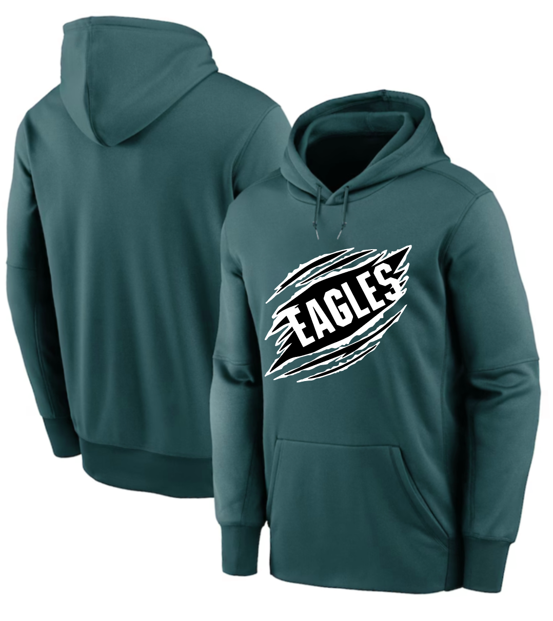 Men 2025 Philadelphia Eagles green hoodie->philadelphia eagles->NFL Jersey